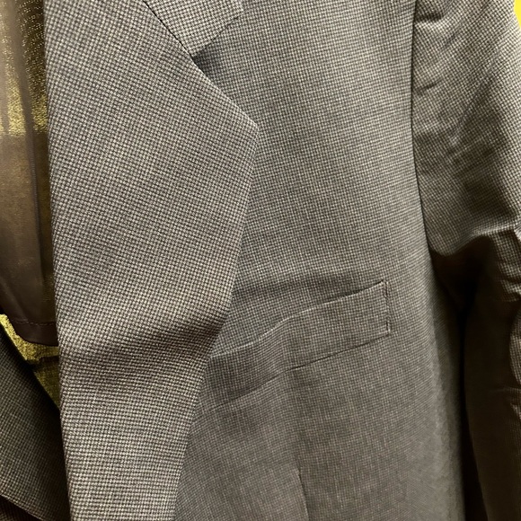 Ministry of Supply Suit Jacket SZ 42 Reg Elegant Navy Blue Check Pattern Stretch - Picture 10 of 13